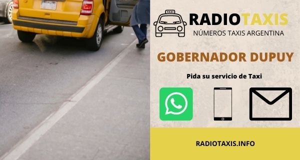 numeros radio taxis gobernador dupuy